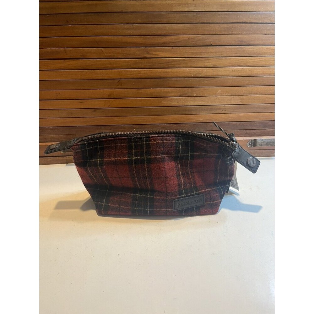 Pendleton Tartan GF438 Stripe Zippered Travel Pouch, Canvas & Wool, NWT
